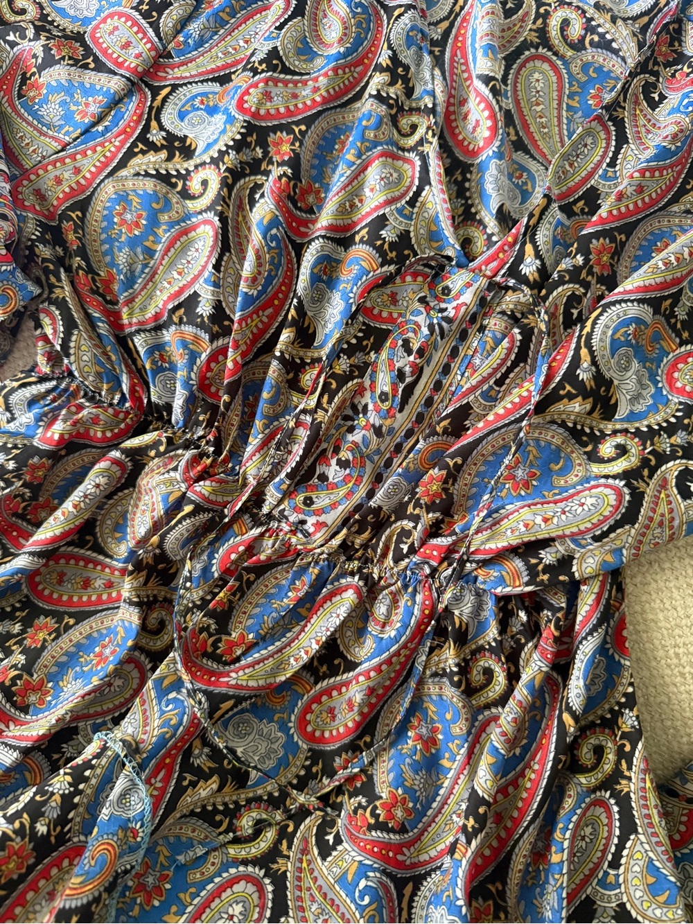 KMA Paisley V-Neck Midi Dress - Picture 3 of 4